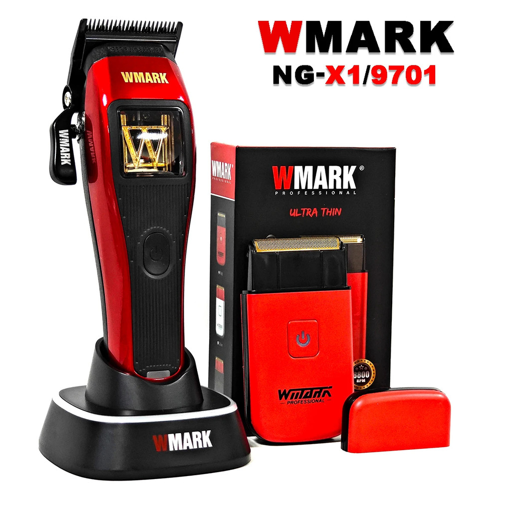 Wmark NG-X1 ปัตตาเลี่ยนผมไฟฟ้ามืออาชีพ 10000rpm 3-cap Gradient Blade มีดโกนผู้ชาย Mini 8800rpm