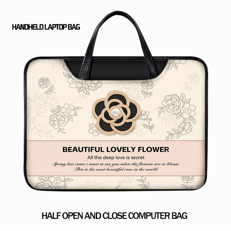 🍀กระเป๋าแล็ปท็อป Camellia เหมาะสำหรับ Huawei ASUS 14นิ้ว Lenovo Apple