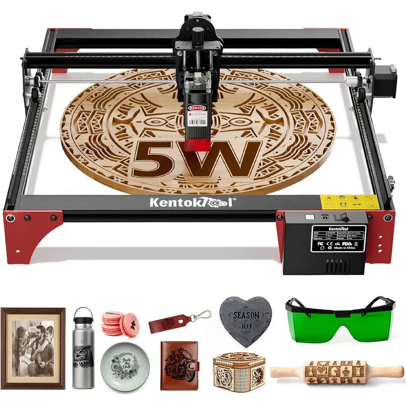 Laser Engraver, Kentoktool Le400Pro 50W Laser Engraving Machine For Beginners, 5.5W Power High Preci