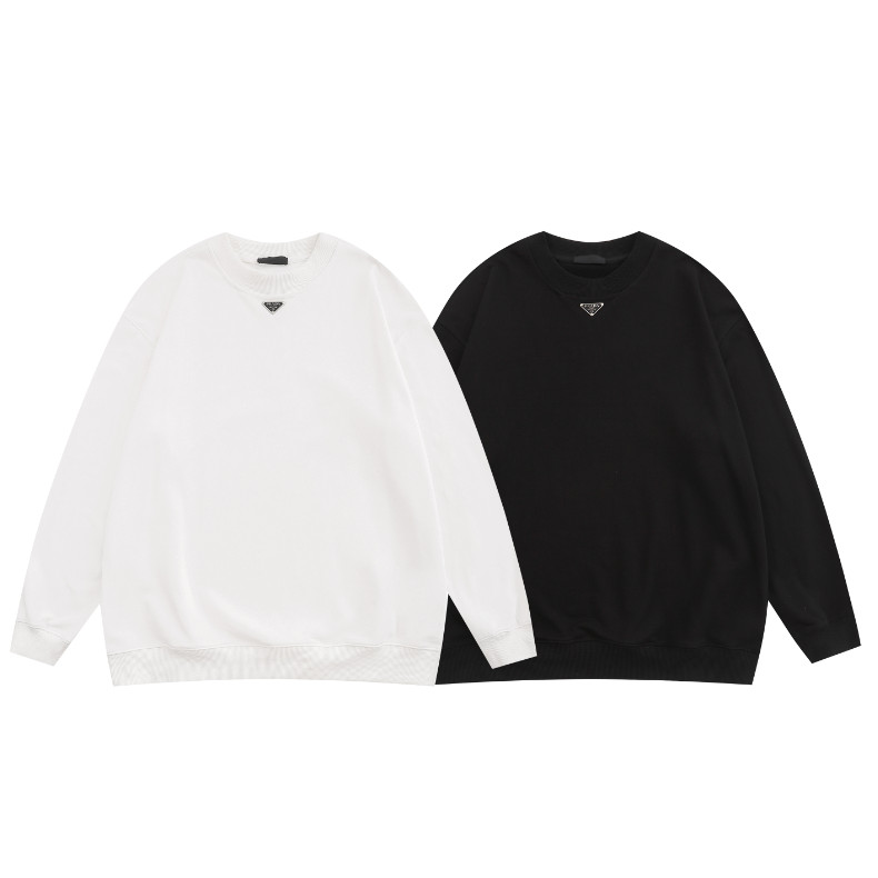 ขายร้อนสไตล์ใหม่ผ้าฝ้าย 100% 320 กรัมเสื้อสเวตเตอร์ผ้าฝ้ายการออกแบบที่เรียบง่ายเย็บเสื้อแขนยาว