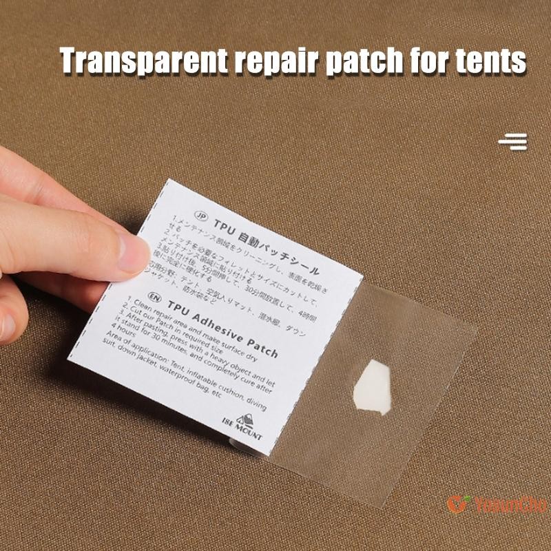 โยซันโช] Tpu Transparent Repair Patch, เทปซ่อมเต็นท์, แผ่นแปะซ่อมรอยรั่ว, แผ่นแปะซ่อมกันน้ํา ใหม่