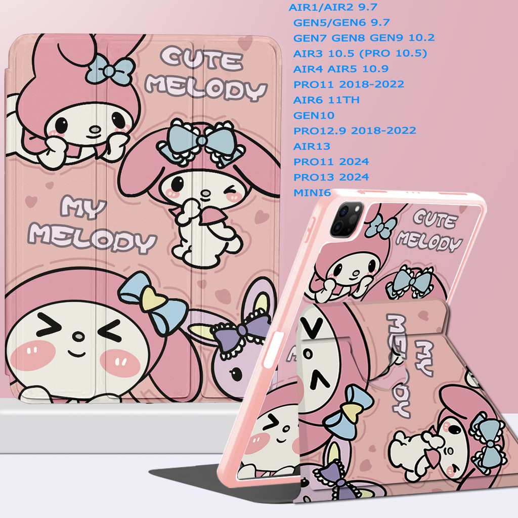 เคสไอแพด Air1/air2 air3 air4/air5 6 7 pro13 gen5/6 7/8/gen9 gen10 11 Pro10.5 pro12.9 หมุนได้ 360 องศา พับสามชั้น เคส
