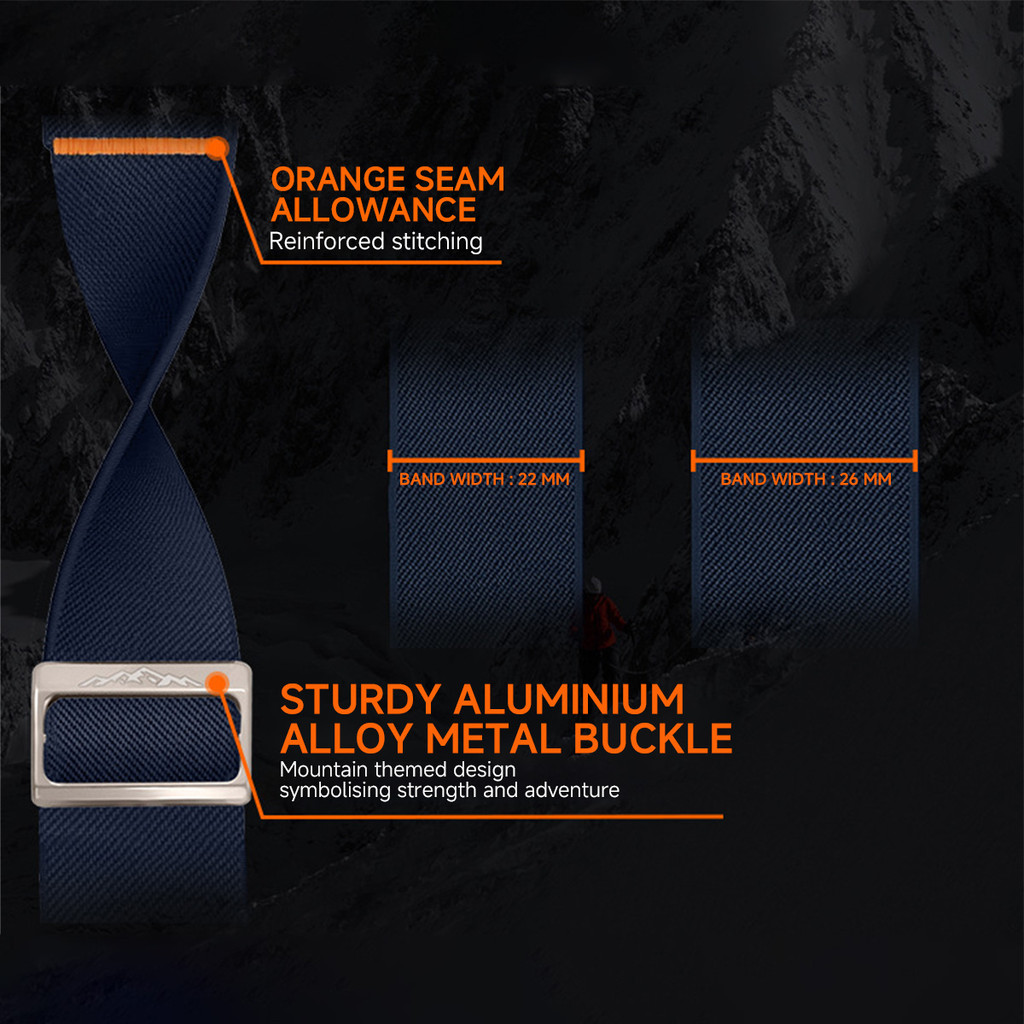 22 มม.26 มม.สายรัดถักไนลอนสําหรับ Garmin Fenix 5 5X Plus 3 3HR/Epix 7X Solar/6X 6Pro Forerunner 935 945 นาฬิกาอุปกรณ์เสริม - รูปที่ 4