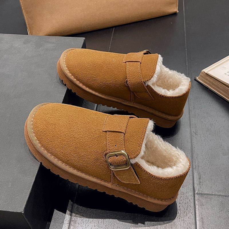 Mi Mid-tube Boots Snow Boots รองเท้าส้นแบนนักเรียนฤดูใบไม้ร่วงฤดูหนาวกันลื่น