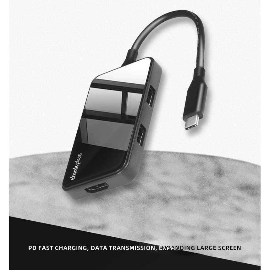 อะแดปเตอร์ฮับ USB Lenovo Thinkplus 5in1 Type C 3.0 HDMI 4K - TPH-05