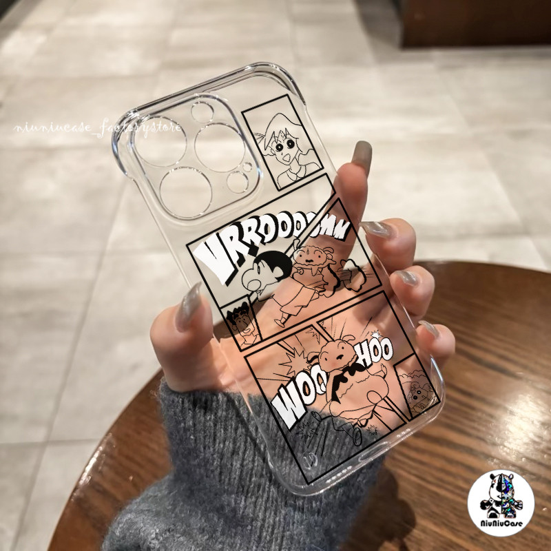บางใสไร้ขอบสำหรับเคสไอโฟน11 Fashion Pattern กรณีโทรศัพท์ IPhone 11 12 13 14 15 16 Pro Max Plus Hard PCกรณีป้องกันการตก ราคา ถูกที่สุด ดีลบีเคเค