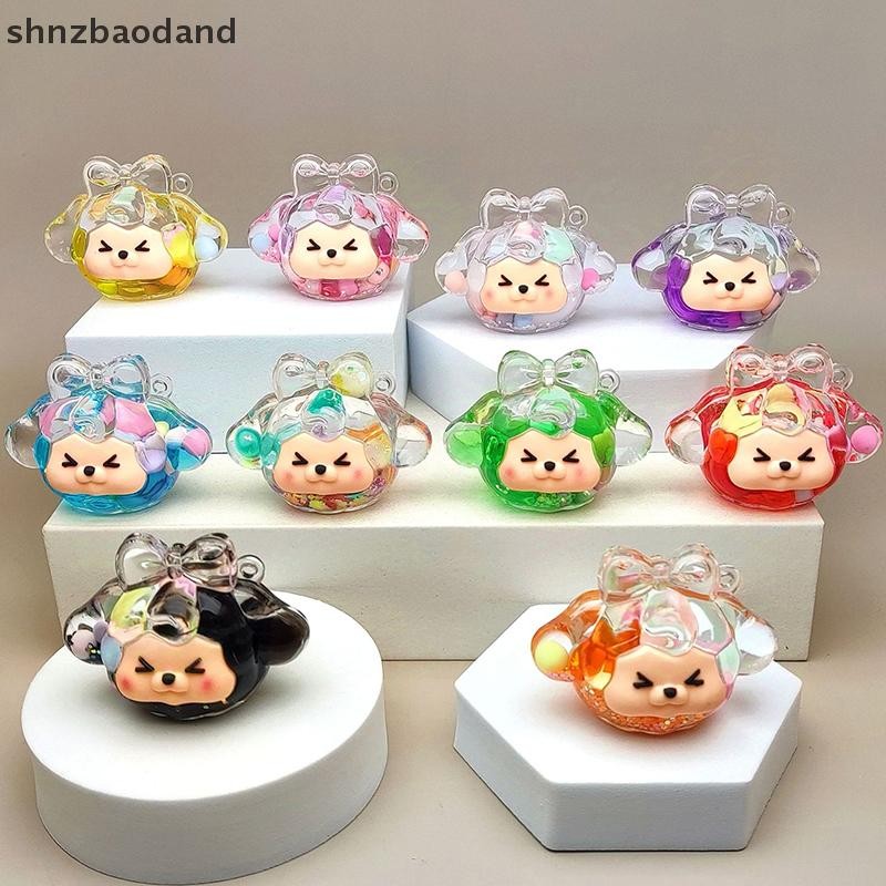 [NZSH] 1 ชิ้นอะคริลิคน้ํามันทรายขวดถั่ว Kiki สุนัข Beychain อุปกรณ์ตกแต่งเดสก์ท็อปพวงกุญแจกระเป๋าจี้เด็กของขวัญ ﻿ Yywd
