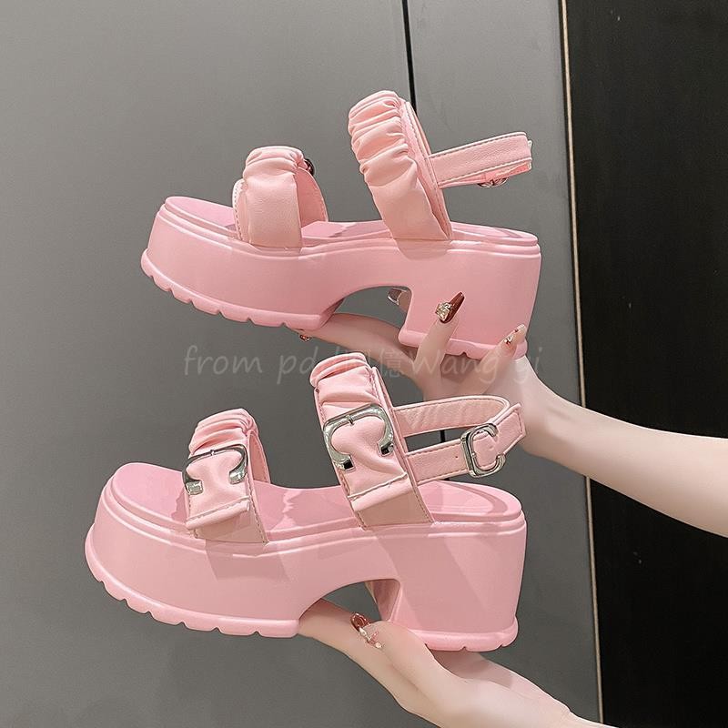 กระแส กับรองเท้าแตะเพชร Flip-Flops Covered สวมใส่ด้านนอก Seaside Anti-Sli