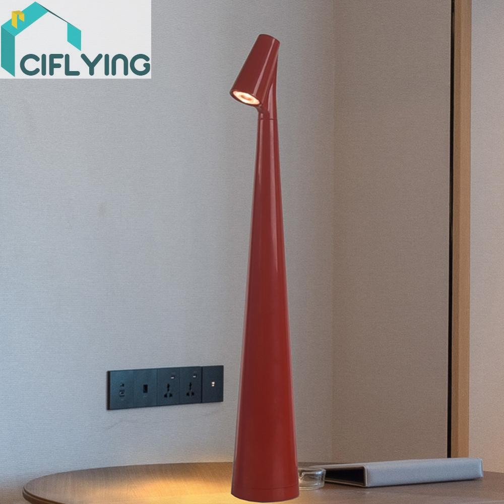 โรงแรมแบบพกพา LED โคมไฟตั้งโต๊ะ USB ชาร์จ Dimming โคมไฟตั้งโต๊ะหรูหรา [Ciflying.th]