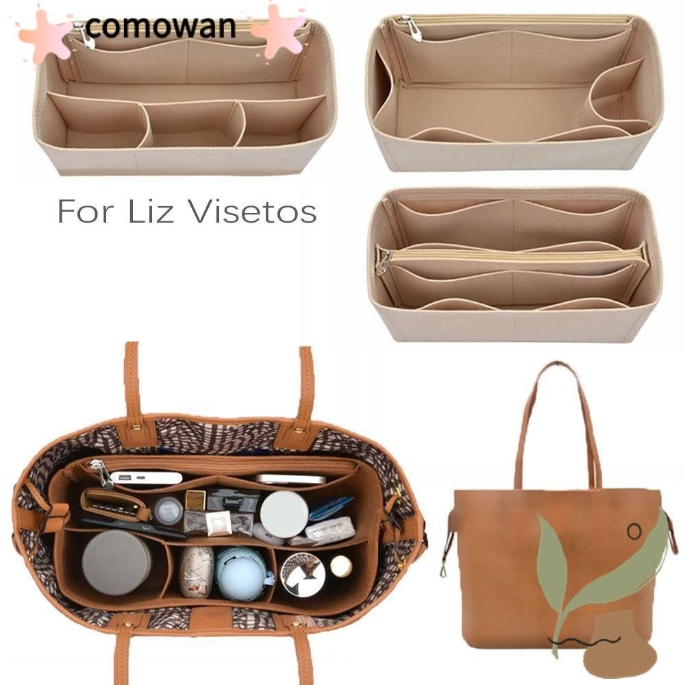 Commwan กระเป๋า, Organization Felt กระเป๋าถือใส่กระเป๋า,กระเป๋าแบบพกพาสนับสนุนกระเป๋าภายในสําหรับสําหรับ Liz Visetos