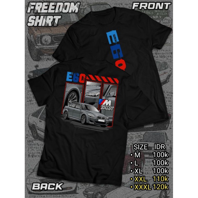 เสื้อยืด Bmw E60 เสื้อไมโครไฟเบอร์ พร้อมส่ง