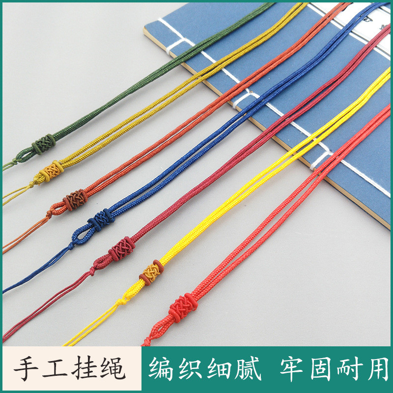 สร้อยคอแบบใหม่ สายหัวเข็มขัดตาข่าย ทำมือ สายทองคำทอ สายห้อยอาเกต อุปกรณ์เสริมสร้อยคอแบบยูนิเซ็กซ์ 4A