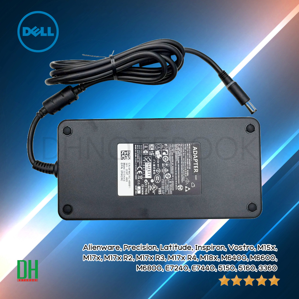 สายชาร์จ Adapter Dell Alienware R2 R3 Precision M6400 Latitude E7440 Vostro 3360 240W 7.4x5.0 มม.
