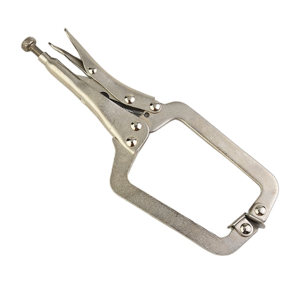 [LUSH] 9" นิ้ว Steel C Clamp Vise Grip ล็อคคีมเชื่อมไม้ Tenon Locator เครื่องมือ