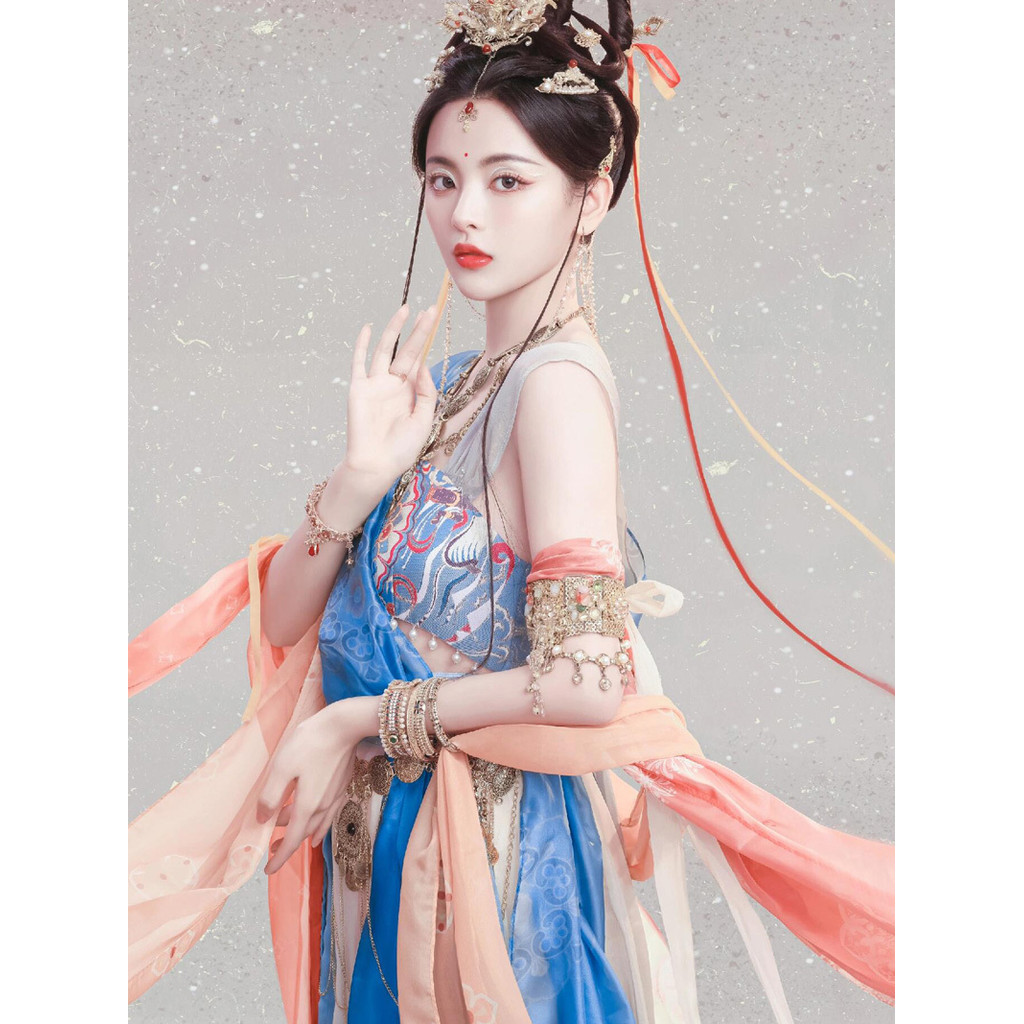 ตุนหวงสาวแปลกใหม่ Feitian เต้นรำชุด Hanfu
