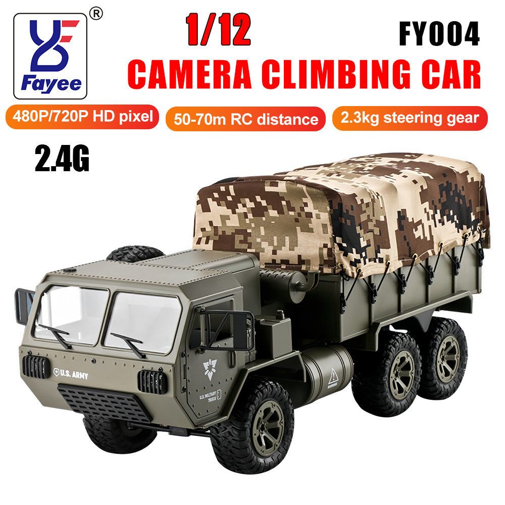 Fayee FY004 1/12 RC รถกระบะ 2.4G 6WD Off-Road 70M รถปีนเขาระยะทาง