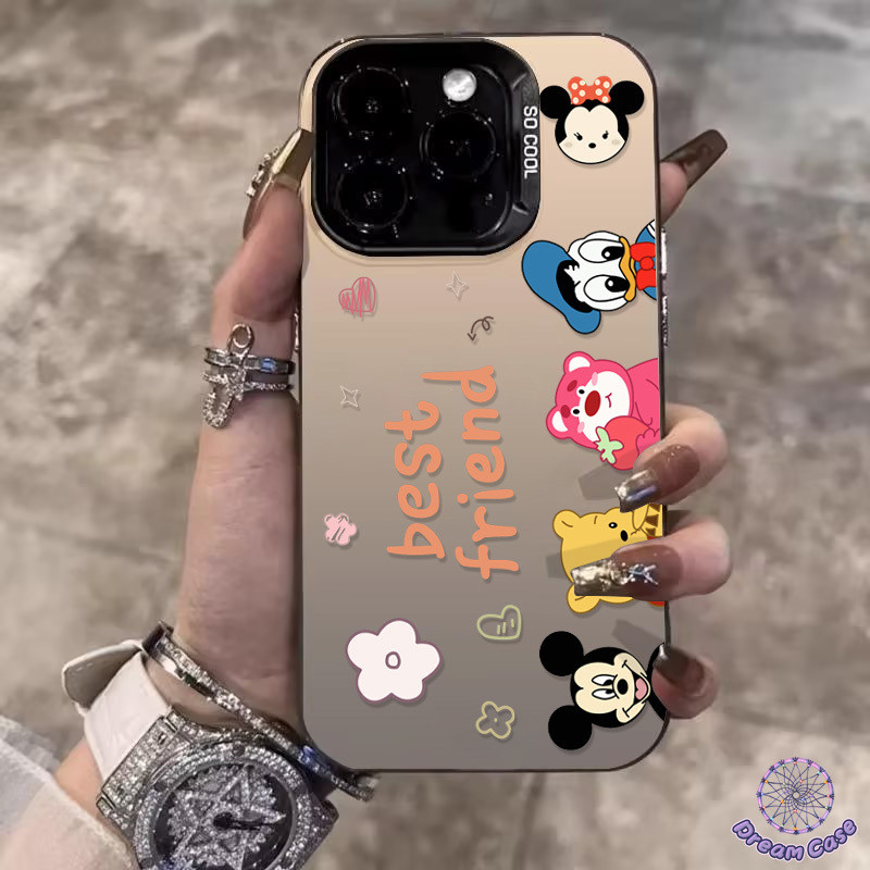 การ์ตูนน่ารักลอตโซ่มิกกี้เมาส์เพื่อนรักนุ่ม เคส IPhone 7Plus 11 16 15 14 13 12 Pro Max XR XS Max X 16 14 8 7 15 Plus SE