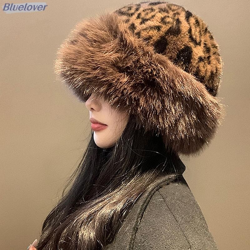 Bluelover ฤดูใบไม้ร่วงและฤดูหนาวผู้หญิงแฟชั่นหมวกขนสัตว์หมวกขนสัตว์หมวกขนสัตว์หมวกมองโกเลีย Brimless Plush Fluffy เล่นสกีขี่หมวกอบอุ่นใหม่