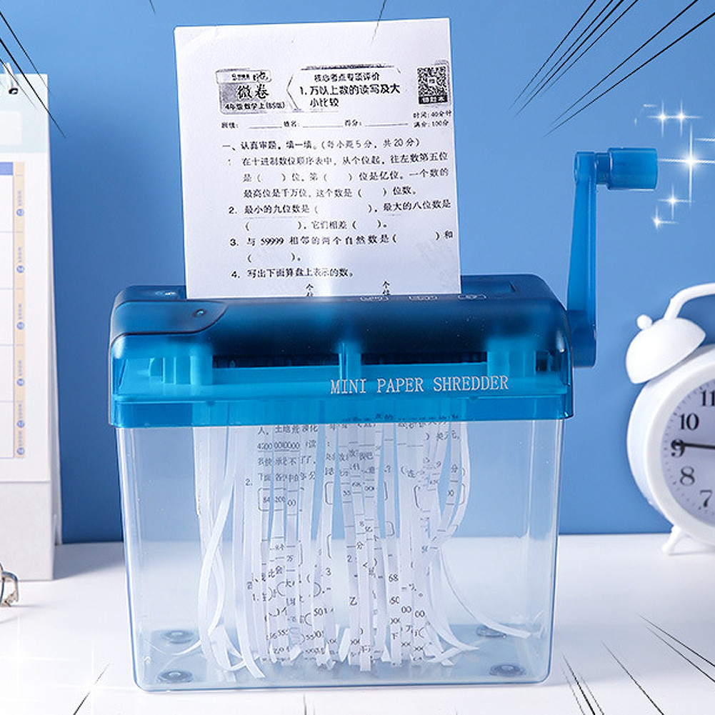 เครื่องทำลายเอกสารกระดาษ A4 เครื่องทำลายเอกสารแบบแมนนวล เครื่องทำลายเอกสาร A4 แบบแมนนวล