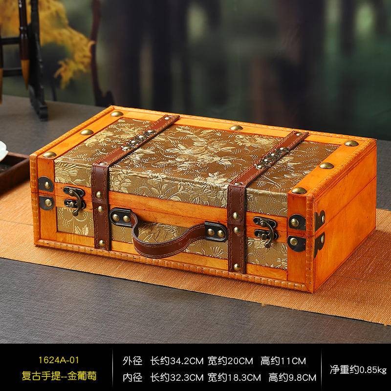 [ขายร้อน] กล่องเก็บของแบบพกพาย้อนยุคสมัยเก่าแบบพกพาอุปกรณ์ประกอบฉากยิงโบราณกล่องพกพา รหัส เอกสารเล่นคอลเลกชันกล่องสมบัติ - รูปที่ 6