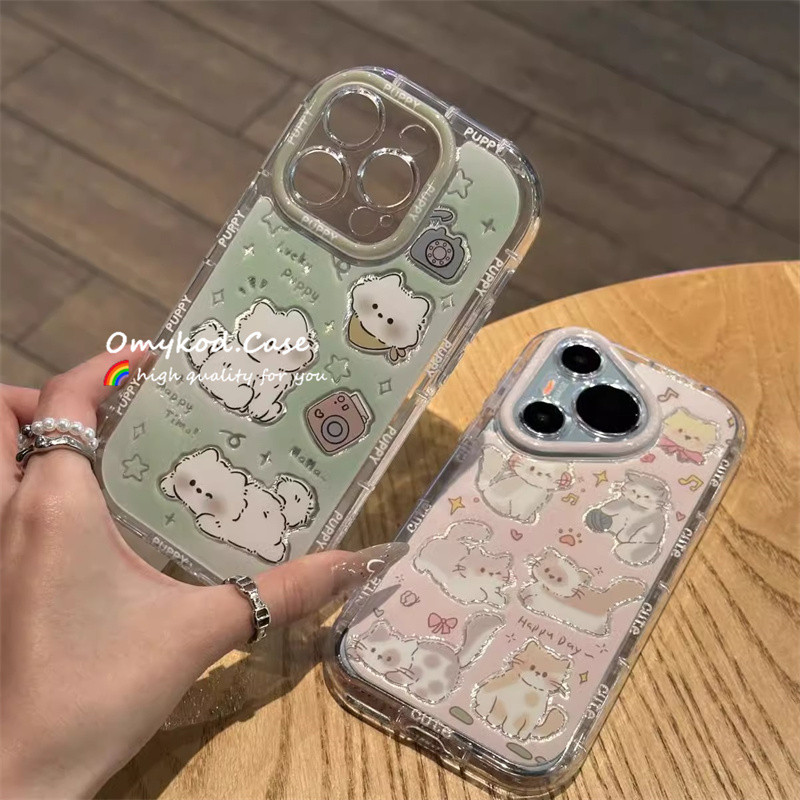 Insน่ารักpuppy CatกระจกBracketปลอกสําหรับiPhone 11 16 15 14 13 12 Pro Max 7 8Plus X XR XS Max Insกระจกเคสโทรศัพท์+Lanyard Anti Drop Cover ราคา ถูกที่สุด ดีลบีเคเค แกลเลอรีภาพที่ 5