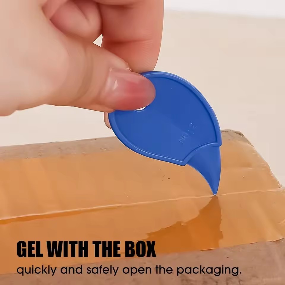 [3-5 วันมาถึง] เครื่องมือเปิดบรรจุภัณฑ์5ชิ้นพร้อมใบมีดนิรภัยออกแบบพลาสติกหนา4.5ซมพวงกุญแจมีดยูทิลิตี้สําหรับกล่อง/พัสดุ,หลุมแขวนง่ายและด่วน-แกะกล่องอุปก - รูปที่ 2