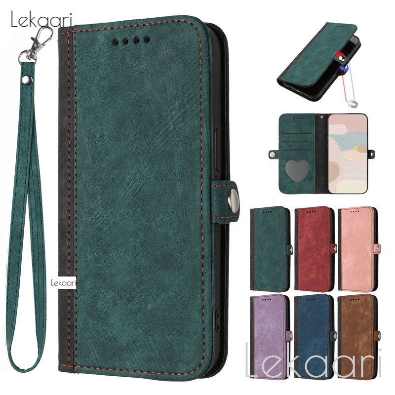 Matte Flip Wallet Case สําหรับ TCL 50 LE XE XL 505 503 502 501 SE 40 NXTpaper 5G สายหนังปลอกช่องใส่ก