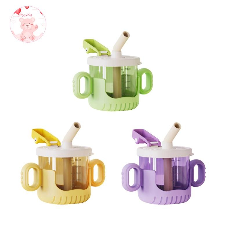 [Whbadguy] Training Cup Baby Sippy Cup 10oz/300ml Unbreakable Portable Easy to Baby Cups for Baby Bo