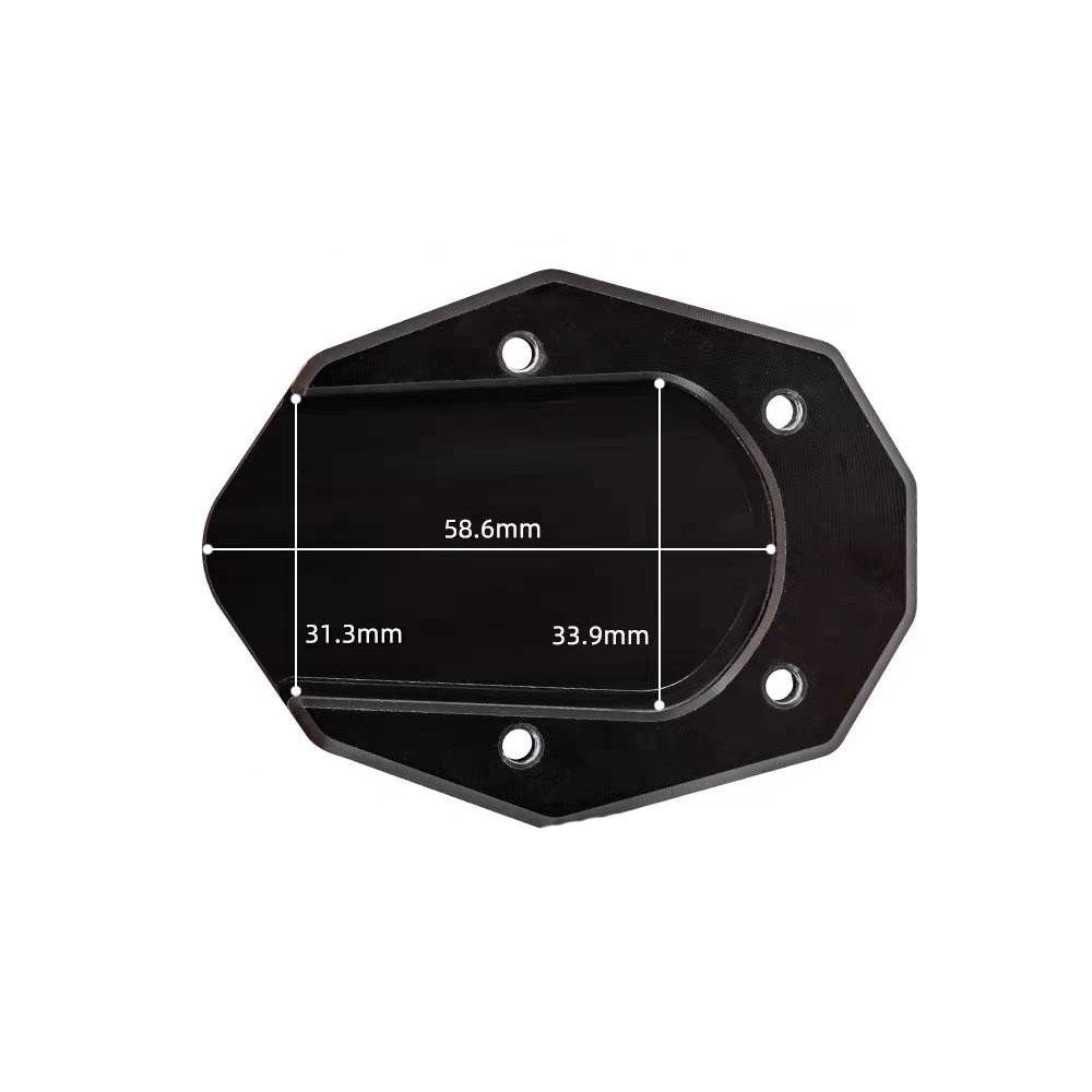 แผ่นรองขาตั้ง มอเตอร์ไซค์ ตีนเป็ด รองขาตั้งข้าง แข็งแรงและทนต่อการสึกหรอ อลูมิเนียมอัลลอยด์ กันลื่นได้ กันล้มได้(0050) - รูปที่ 3