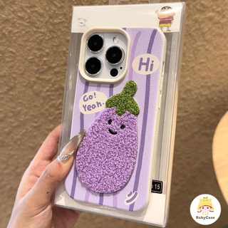 เคสไอโฟน 11 สำหรับ iPhone 13 16 11 15 14 12 Pro Max 7 8 16 Plus XR XS X Max การ์ตูนน่ารักเพนกวินแฮมเบอร์เกอร์มะเขือยาว