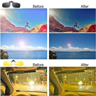 คลิปออน แว่นกันแดด คลิปหนีบแว่นตา ป้องกันรังสียูวี กันแดด Polarized สำหรับติดกับแว่นสายตา