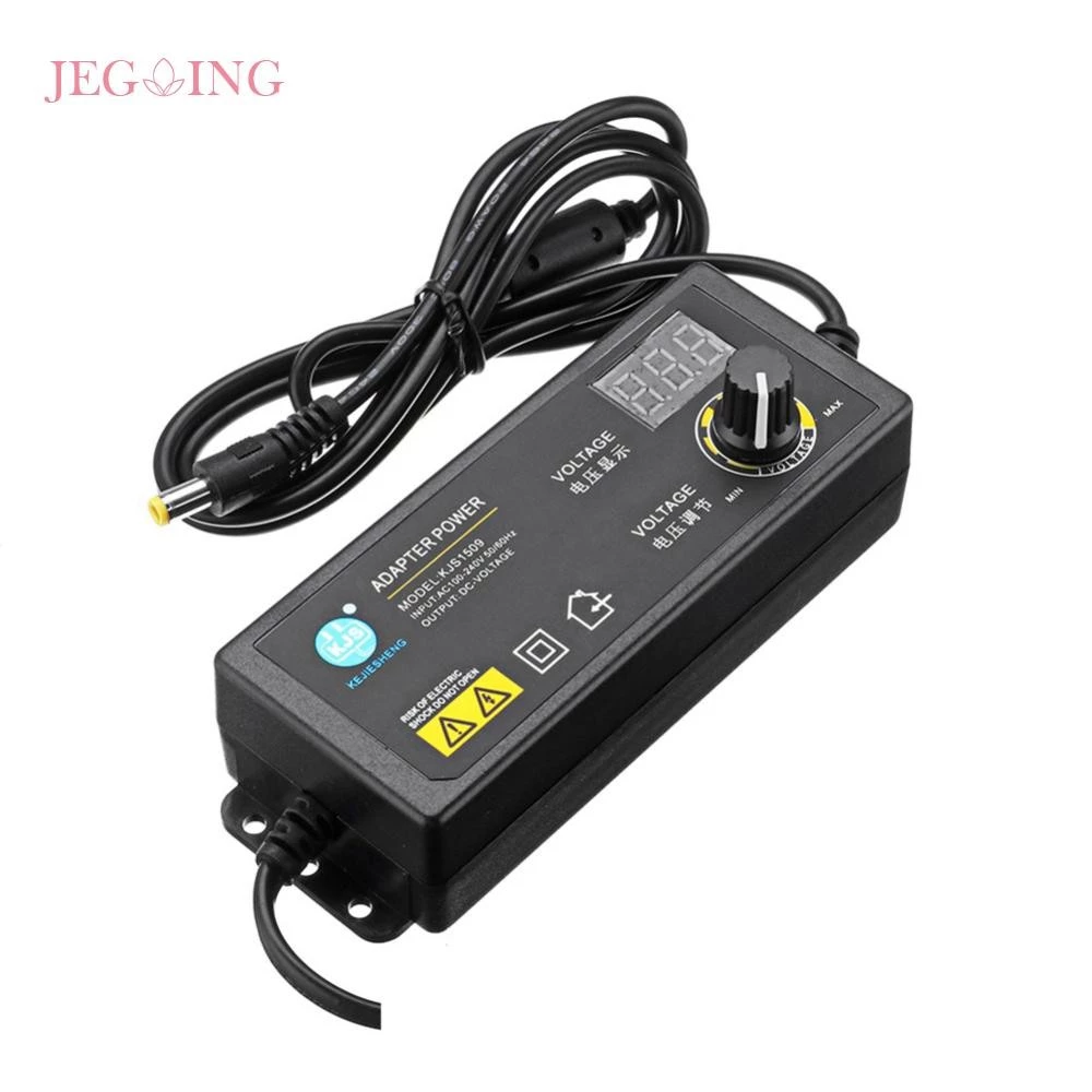 3-36v 60W Power Adapter ปรับแรงดันไฟฟ้าได้พร้อมหน้าจอแสดงผล US Plug [Je-th]