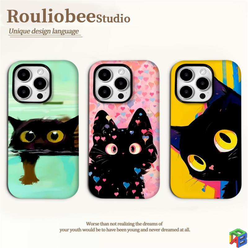 Dopamine cat iphone 16pro เคสโทรศัพท์ Iphone15Promax ฟิล์มใหม่ 2-in-1 14/13Promax 12/11promax 7/8Plus Xsmax ฝาครอบป้องกันสองชั้น