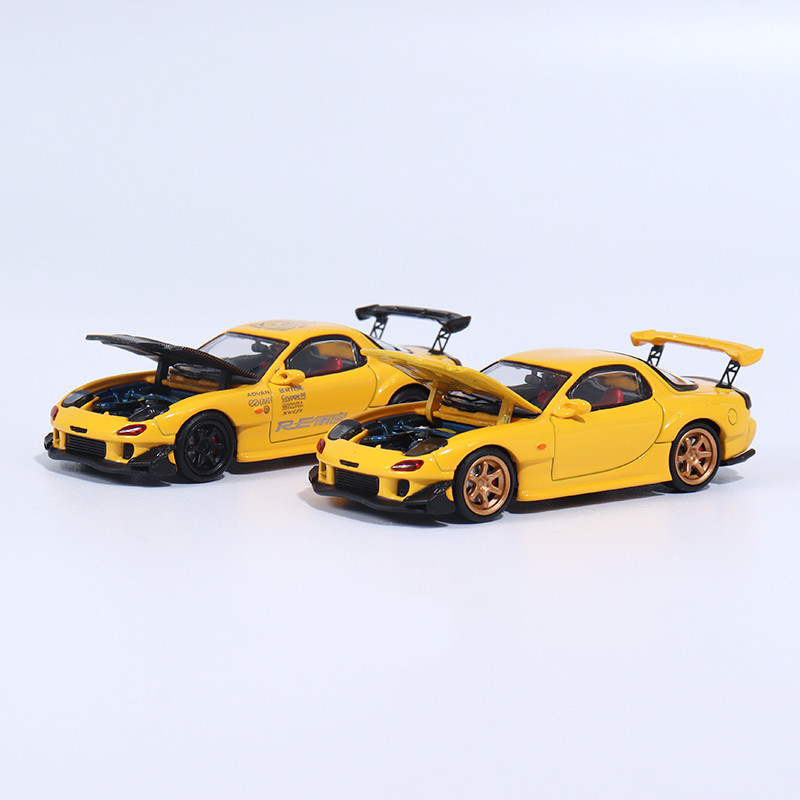 โมเดลรถโลหะผสม BSC 1/64 Mazda RX7 FD3S RE RX-7 ของเล่นสะสมของขวัญวันเกิด