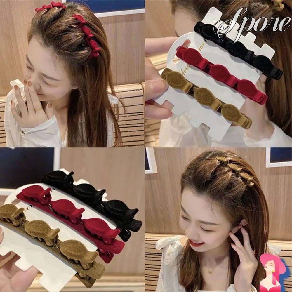 Spore ทรงผม Hairpin ผู้หญิงของขวัญฟันออกแบบเครื่องมือจัดแต่งทรงผมแฟชั่น Braid HairClip