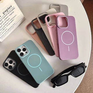 เคสโทรศัพท์ For iPhone 13 11 17 pro max Case iPhone 11 15 16 pro max 14 12 pro max 17 Air การจับคู่สีพีซี Magnetic