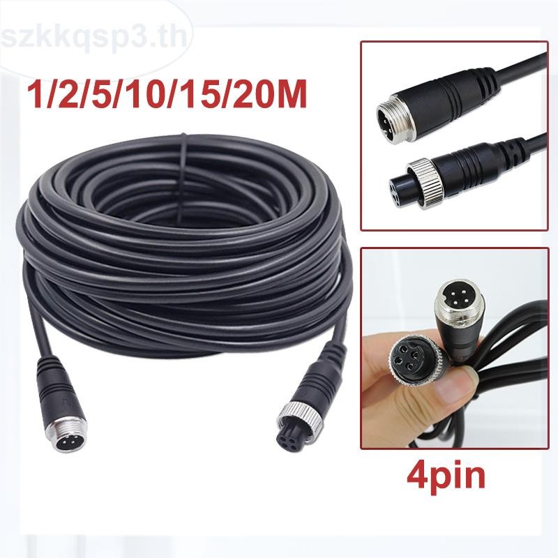 4 Pin ชายหญิงการบิน Extension Cable connector สายไฟสําหรับรถยนต์รถบรรทุกรถบัส M12 Monitor กล้อง Video Wire THK3