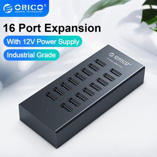 ORICO อุตสาหกรรม USB Hub 16 พอร์ตอลูมิเนียม USB Splitter Pow…