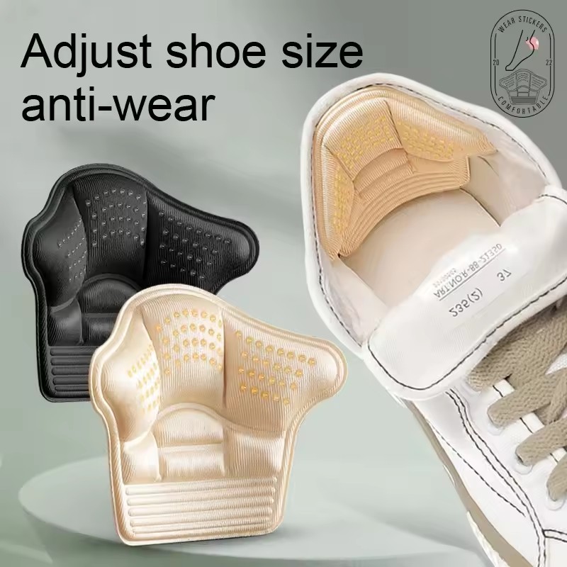 แผ่นรองเท้าปรับขนาด - รองเท้ากีฬาแผ่นรองส้นเท้ารองเท้าผ้าใบสติกเกอร์ส้น - Antiwear Cushion Heel Back Sticker Protector