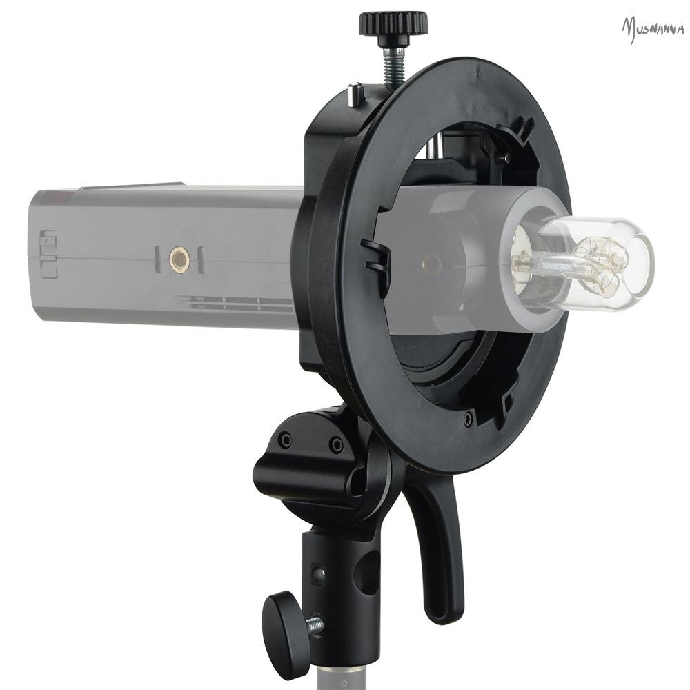 S2 แบบพกพาแฟลช S-type ผู้ถือ Speedlite Bracket พร้อม Bowens Mount สําหรับ Godox V1 Serie V860II Series แฟลช Mount Muswn-1