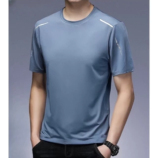 MANMAN แขนสั้นผู้ชาย เสื้อยืดกีฬา แบบหลวม แห้งเร็ว คอกลม เลือกได้หลายสี ชุดคู่รัก