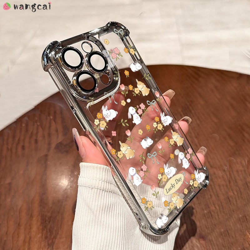 สําหรับ Huawei Nova Y91 Y72 Y72s 9 8 7 5 Pro SE Youth 4e P30 Lite เคสโทรศัพท์กระต่ายน่ารักกระต่ายดอก