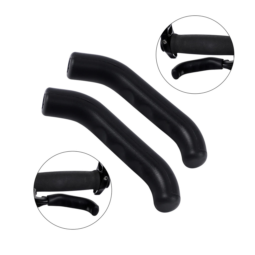 TISERA - ZITTO ซิลิโคนจักรยาน Handbrake Handle Protector 2 PCS - M187 - สีดํา