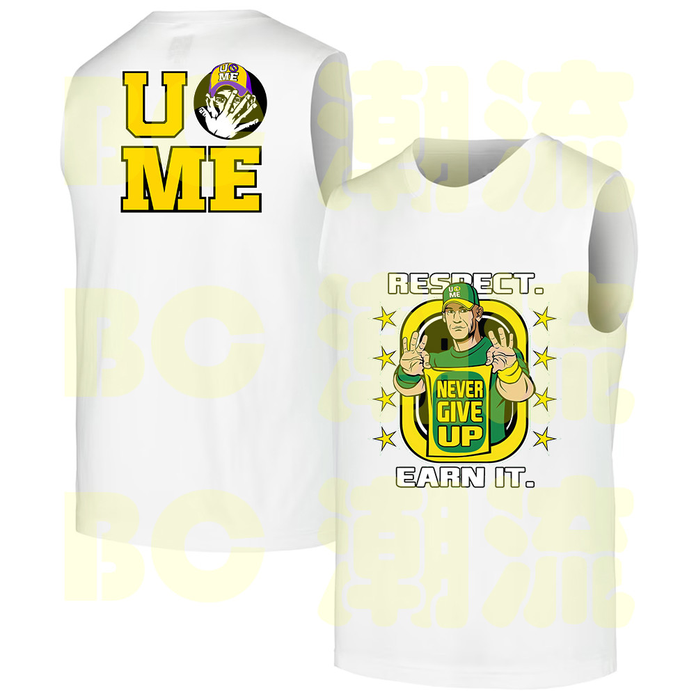 เสื้อยืด WWE Never Give Up John Cena ทำจากผ้าฝ้าย 100% เหมาะสำหรับสวมใส่ในชีวิตประจำวันและเป็นแฟนคลั
