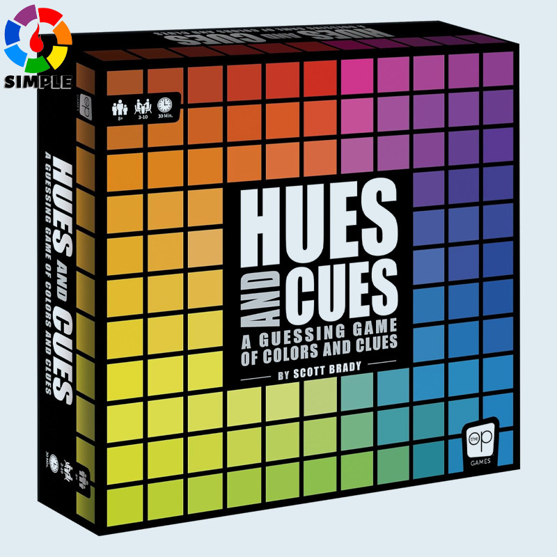 USAOPOLY Fuse & Cue HUES and CUES Vibrant Color Match Game for Family Game Night - String Tips Words