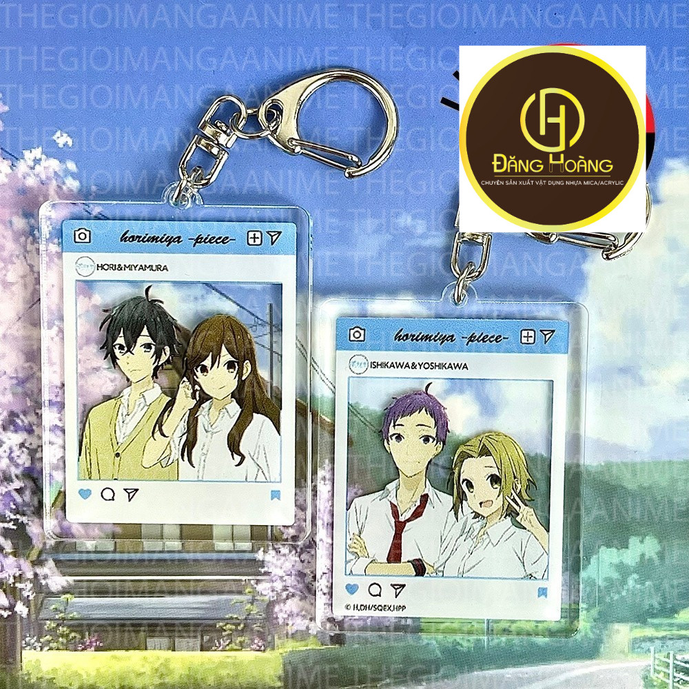 HORIMIYA ver INSTA พวงกุญแจพิมพ์อะนิเมะ chibi miga อะคริลิคอุปกรณ์เสริมน่ารัก
