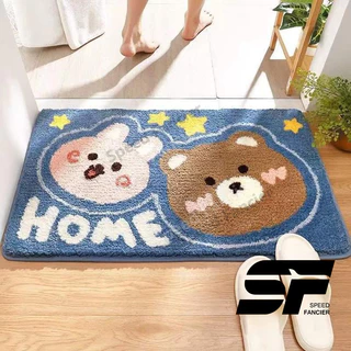 พรม พรมเช็ดเท้า พรมปูพื้น 40*60cm พรมดักฝุ่น พรมเช็ดเท้าเม็มโมรี่ซับน้ำได้ดี พรมกันลื่น พรมเนื้อนุ่ม พรมซับน้ำได้ดี