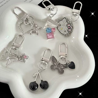 แฟชั่น Y2K Vintage Cross ผีเสื้อโทรศัพท์ Charms KeyChains งานฝีมือกระเป๋าจี้รถของขวัญเครื่องประดับอุปกรณ์เสริม