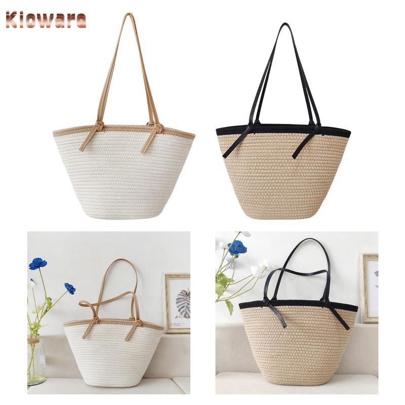 Kloware กระเป๋าสะพายไหล่ผู้หญิงหรูหราทนทาน Boho ทอกระเป๋าถือสําหรับงานปาร์ตี้ฤดูใบไม้ผลิ