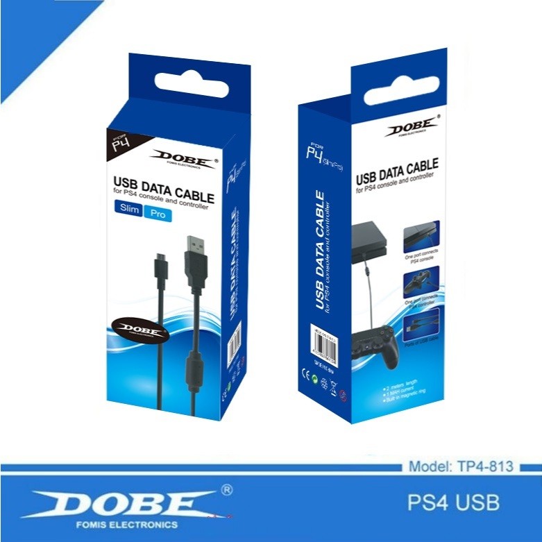 สายชาร์จจอย PS4 ของแท้ แบรนด์ DOBE สาย USB DATA CABLE PS4 ยาว 2 เมตร สายชาร์จจอย สายต่อจอย PS4 คุณภา